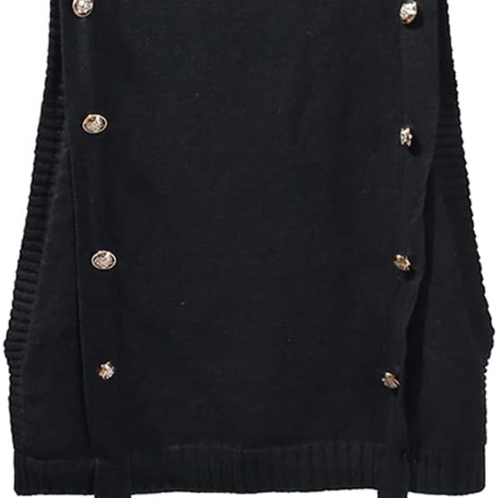 YFQHDD Button Decorate Women Sweater Vest O Neck Solid Korean Fashion Tank Top